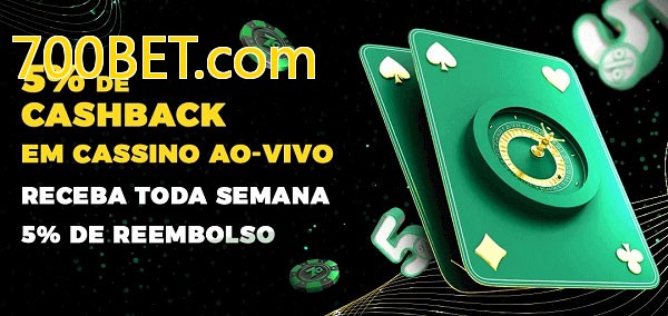 Promoções do cassino ao Vivo 700BET.com